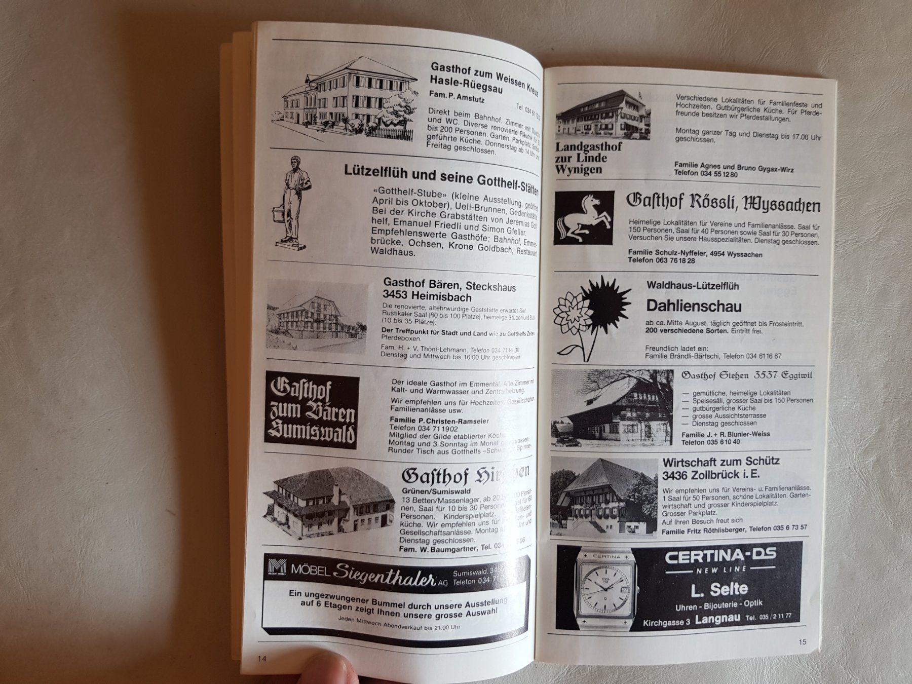 Dokumente: Vintage Flyer Prospekt Emmental Wanderland 1985 – Gebraucht aus Walterswil BE von Lonitti 4