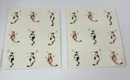 Temporäre Katzen Tattoos – 2 Bögen – Neu
