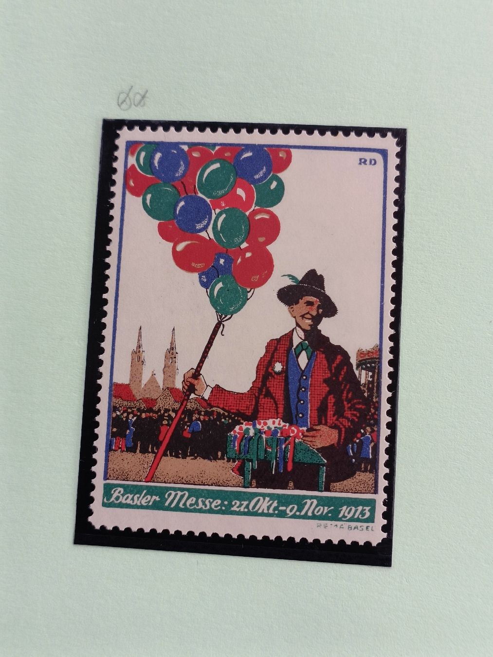 Tutti i francobolli: Litho Werbe Vignette Briefmarke Basler Messe 1913 – Usato da Brugg AG venduto da Ente015