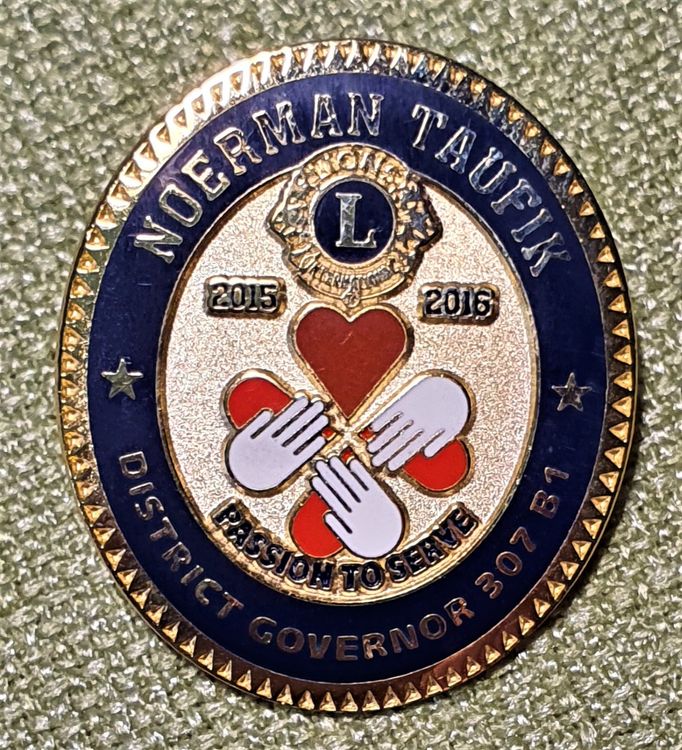 N413 Pin Lions Club International District Governor 307 Gebraucht 