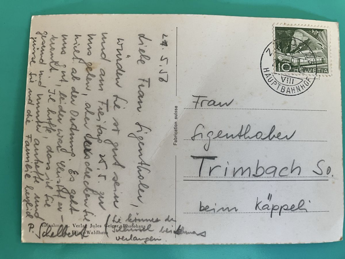 Cartoline postali: Ansichtskarte Glion/Ilanz 1958 – Usato da Bauma venduto da Baumer71 1