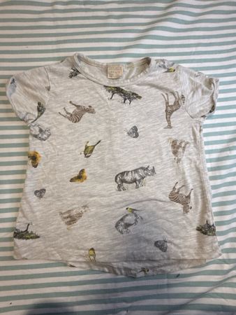 Zara Girls T-Shirt, Gr.110 Safari-Motiv