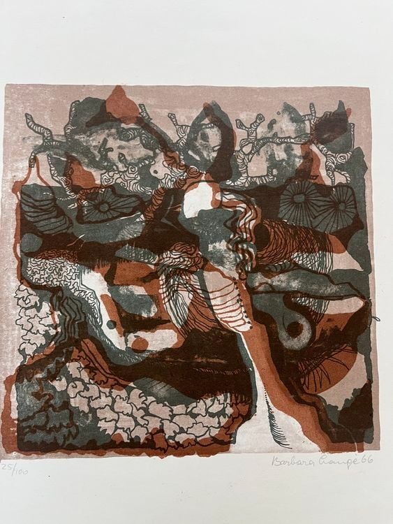 Grafica & Litografie: BARBARA LANGE LITHOGRAPHIE SIGNIERT NUMMERIERT – Usato da Gersau venduto da grafik-kunst