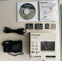 Digitalkamera Panasonic Lumix TZ61 schwarz mit Zubehoer