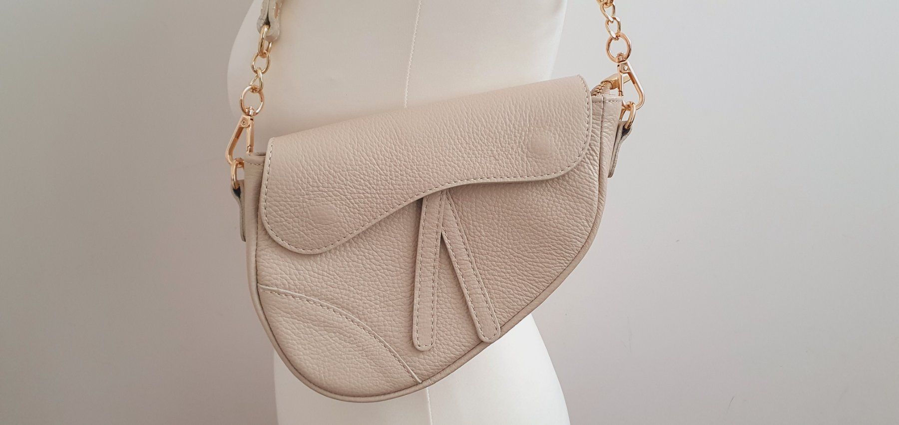 Borse da donna: Hochwertige Echtleder Handtasche Damen beige Neu – Nuovo (secondo la descrizione) da Stansstad venduto da InStyle8