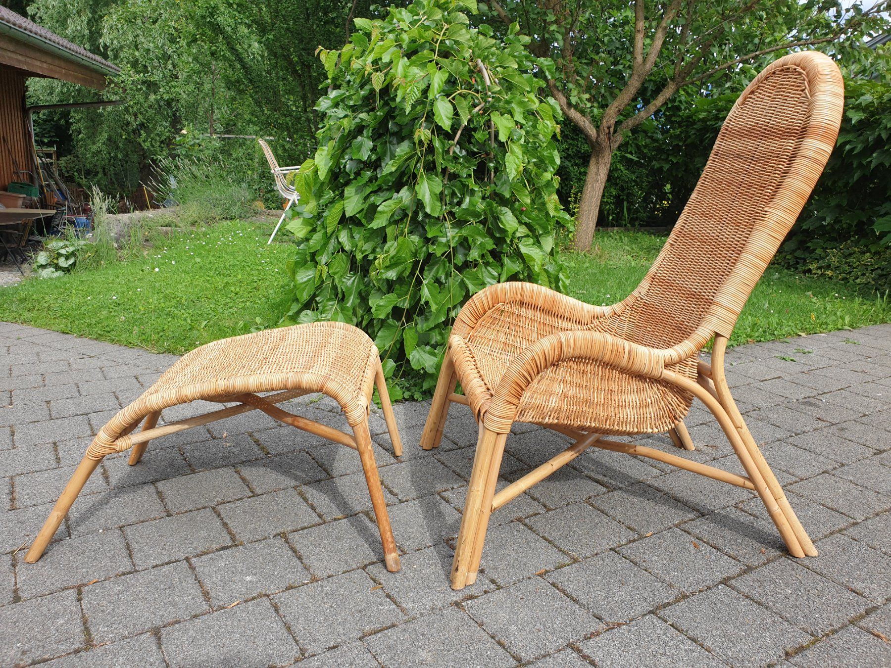 Poltrone: Wicker Rattan Armchair 80's – Usato da rebstein venduto da spacy73