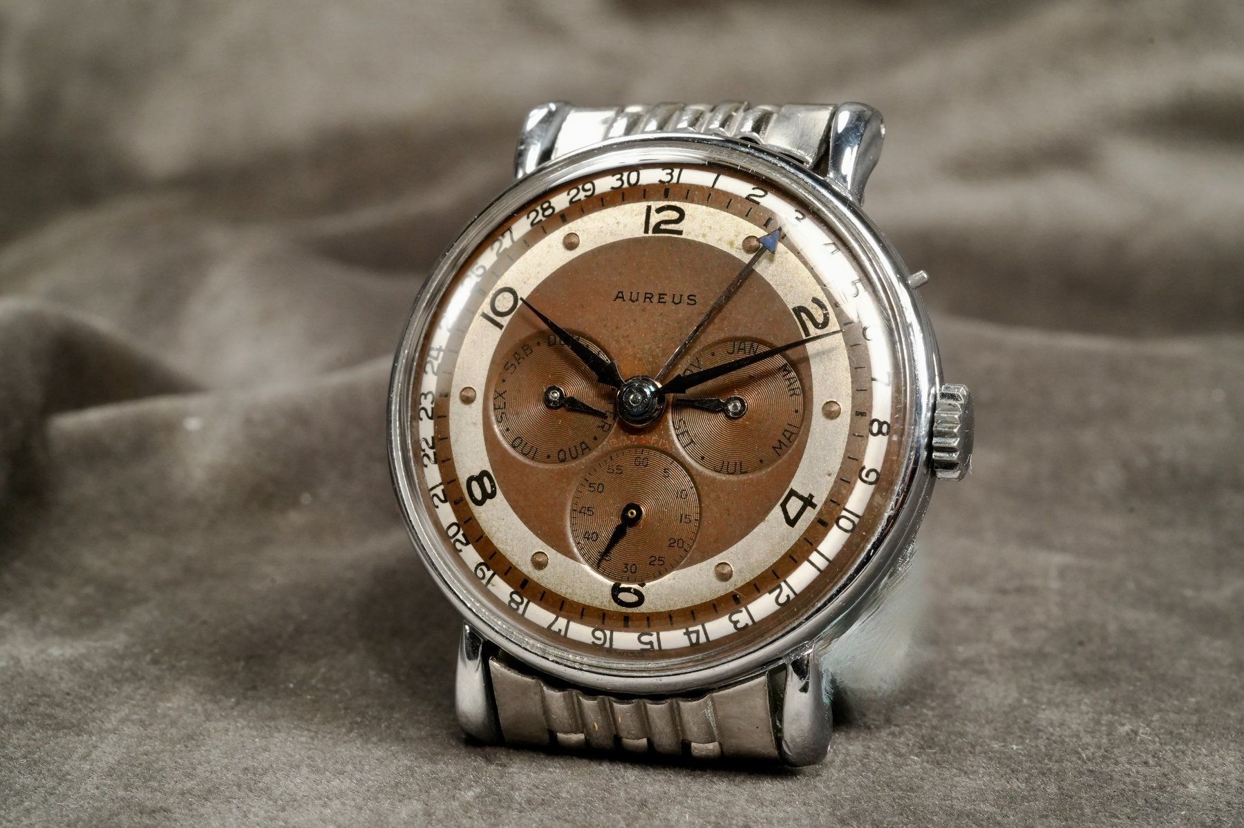 Record Orologi: Aureus - Record - Datofix Triple Date Calendar Vintage Watch – Usato da Morcote venduto da chronoservice 3