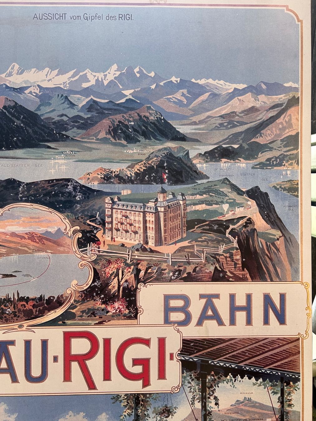 Foto & Immagini: Werbeplakat Vitznau- Rigi Bahn – Usato da Goldau venduto da Taburettli_Brocante 2