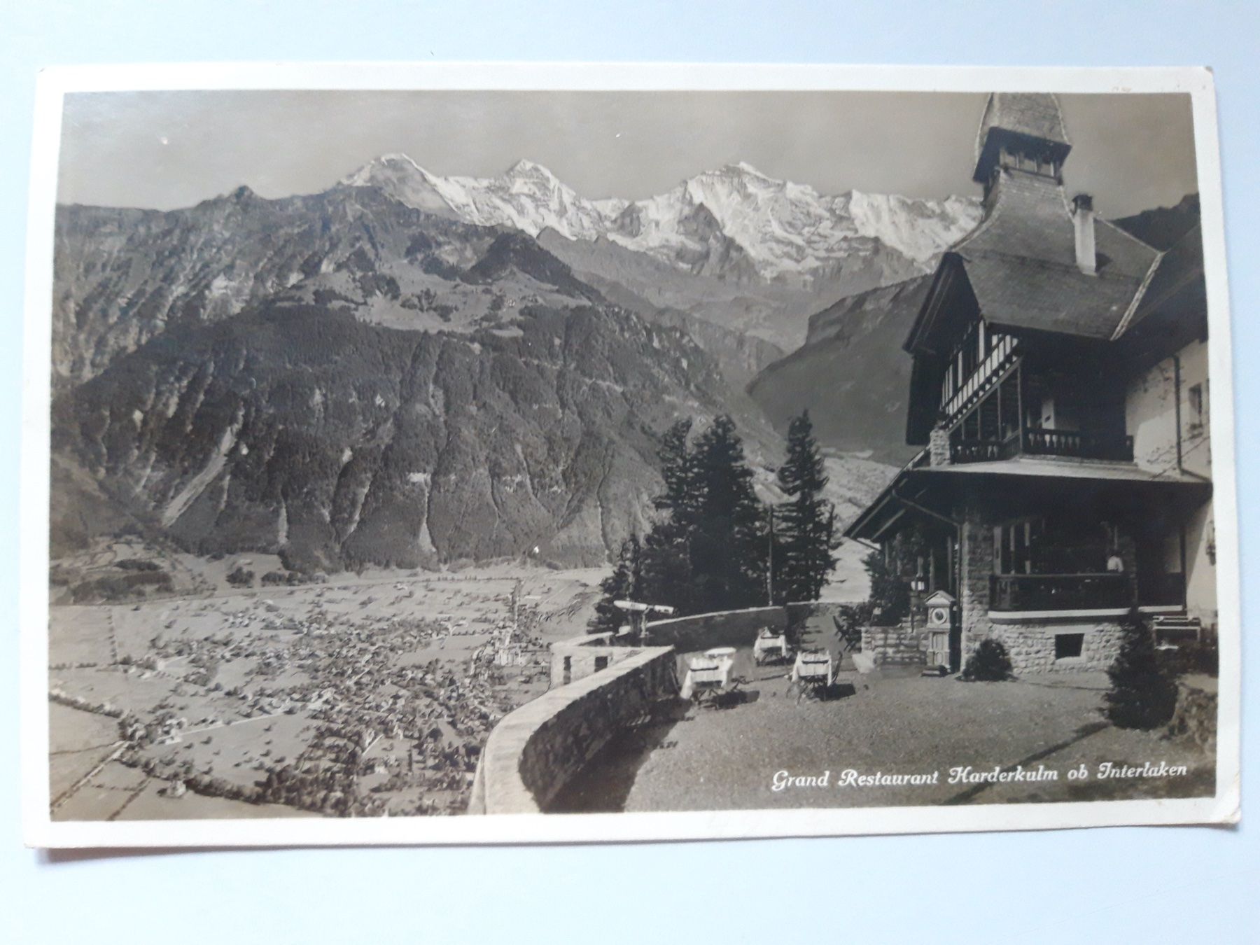 Cartoline postali: Grand Restaurant Harderkulm ob Interlaken – Usato da Sargans venduto da nicsam1815