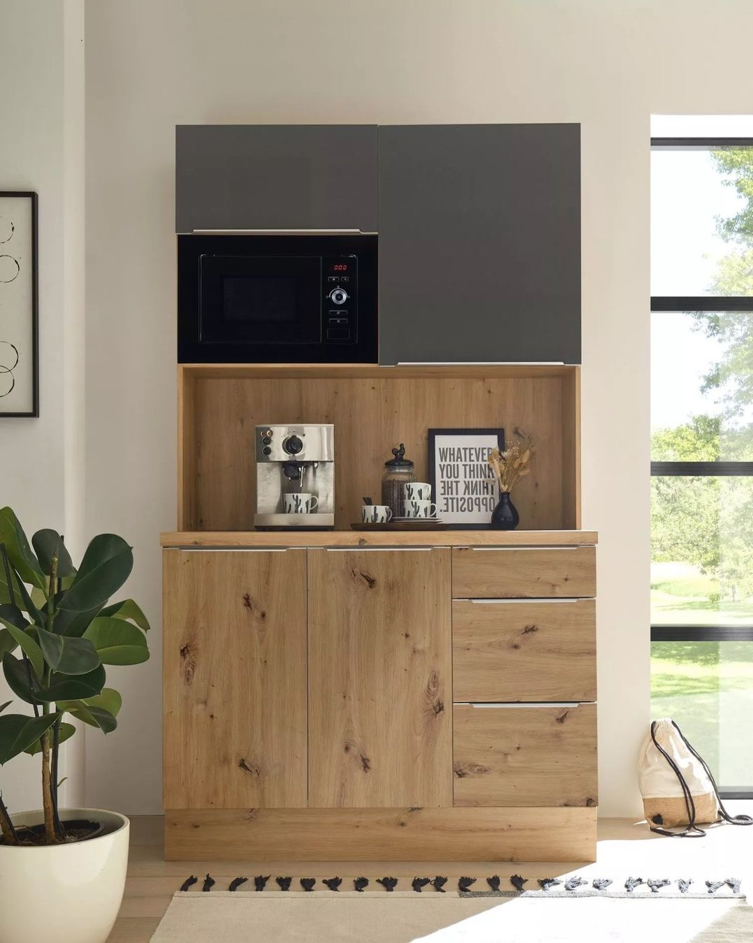 Credenze: 935 - Buffetschrank Küchen Buffet Premium 120cm Grau Eiche – Nuovo e nell'imballaggio originale da Wallenwil venduto da toesstalvertrieb