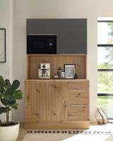 935 - Buffetschrank Küchen Buffet Premium 120cm Grau Eiche