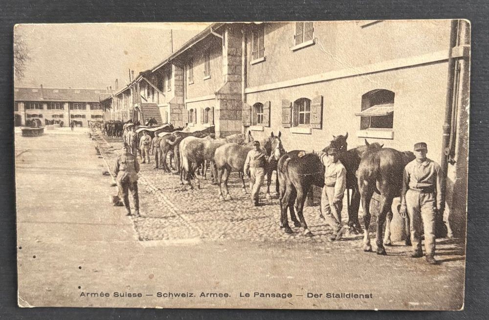 Cartoline postali: SCHWEIZER ARMEE DER STALLDIENST – Usato da Ostermundigen venduto da crazy-horse-1840