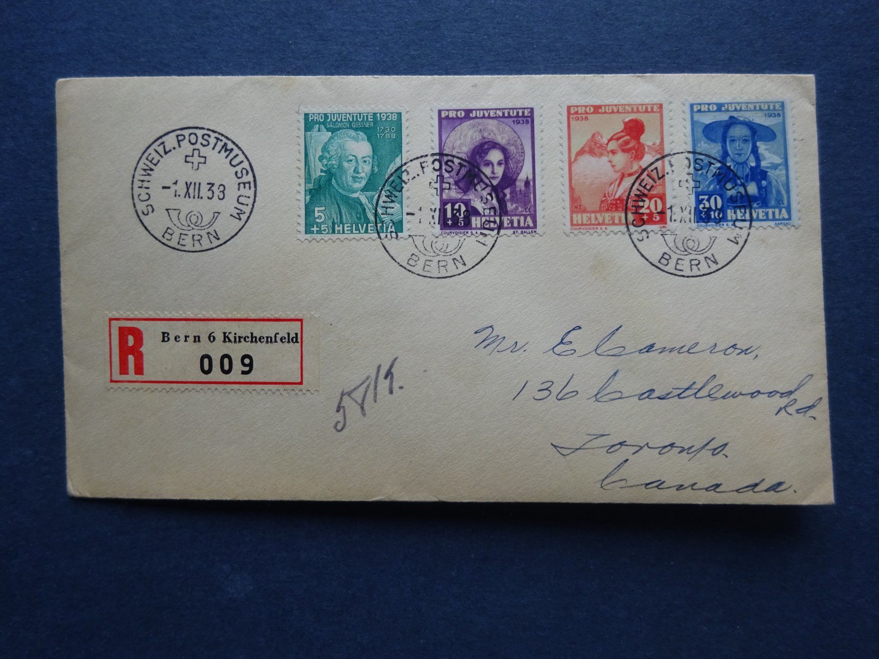 Tutti i francobolli: 1938 Pro Juventute FDC – Usato da Appenzell-Steinegg venduto da adi1975 1