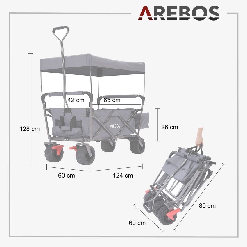 Carrelli di trasporto: Bollerwagen mit Dach Standard – Nuovo (secondo la descrizione) da Nebikon venduto da warendiscount 5