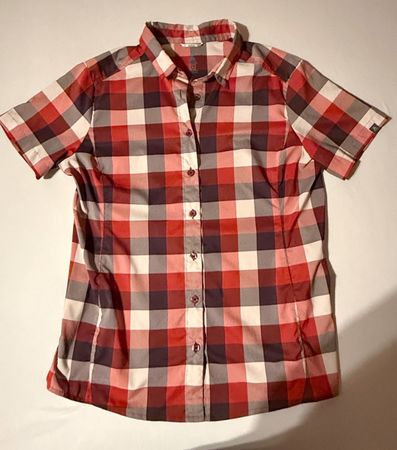 Bluse von Odlo - rot kariert
