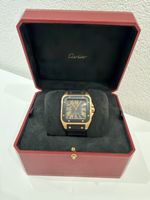 Montre Cartier Santos 100 or rose/caoutchouc automatique