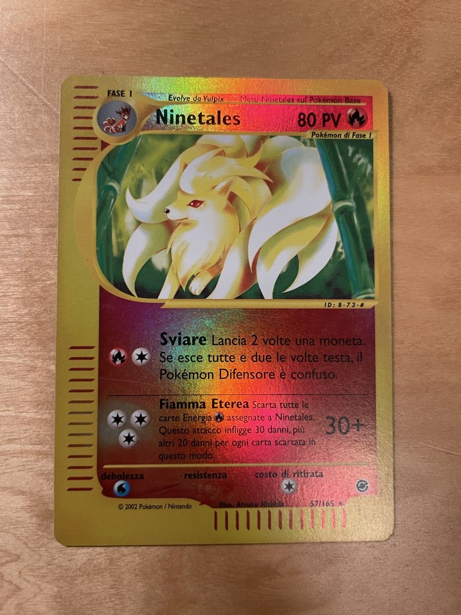 Pokémon Carte collezionabili: Pokemon Ninetales Reverse Holo Expedition IT – Usato da Niederönz venduto da Panino5