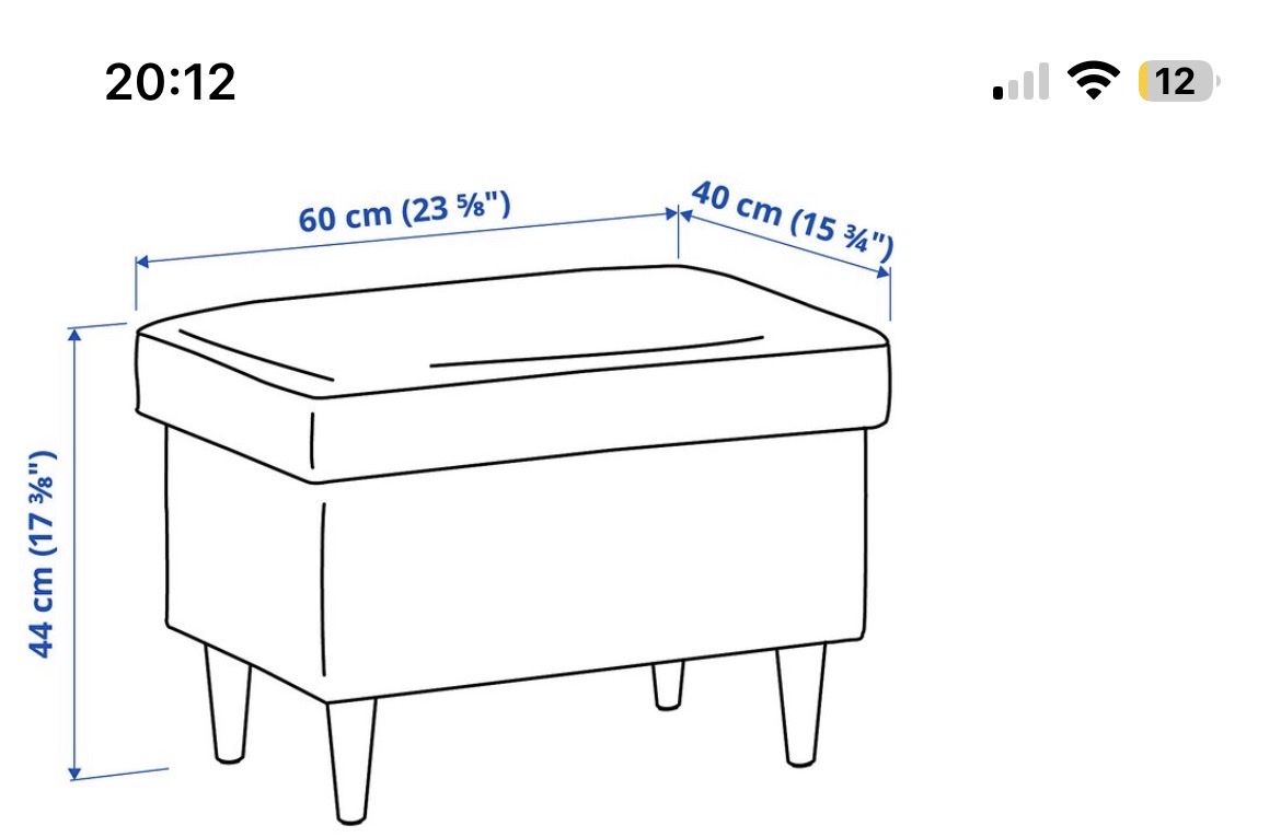 Ikea Tabourets: Repose-pied tissu gris – D'occasion à Schaffhausen par lau_vjb6 2
