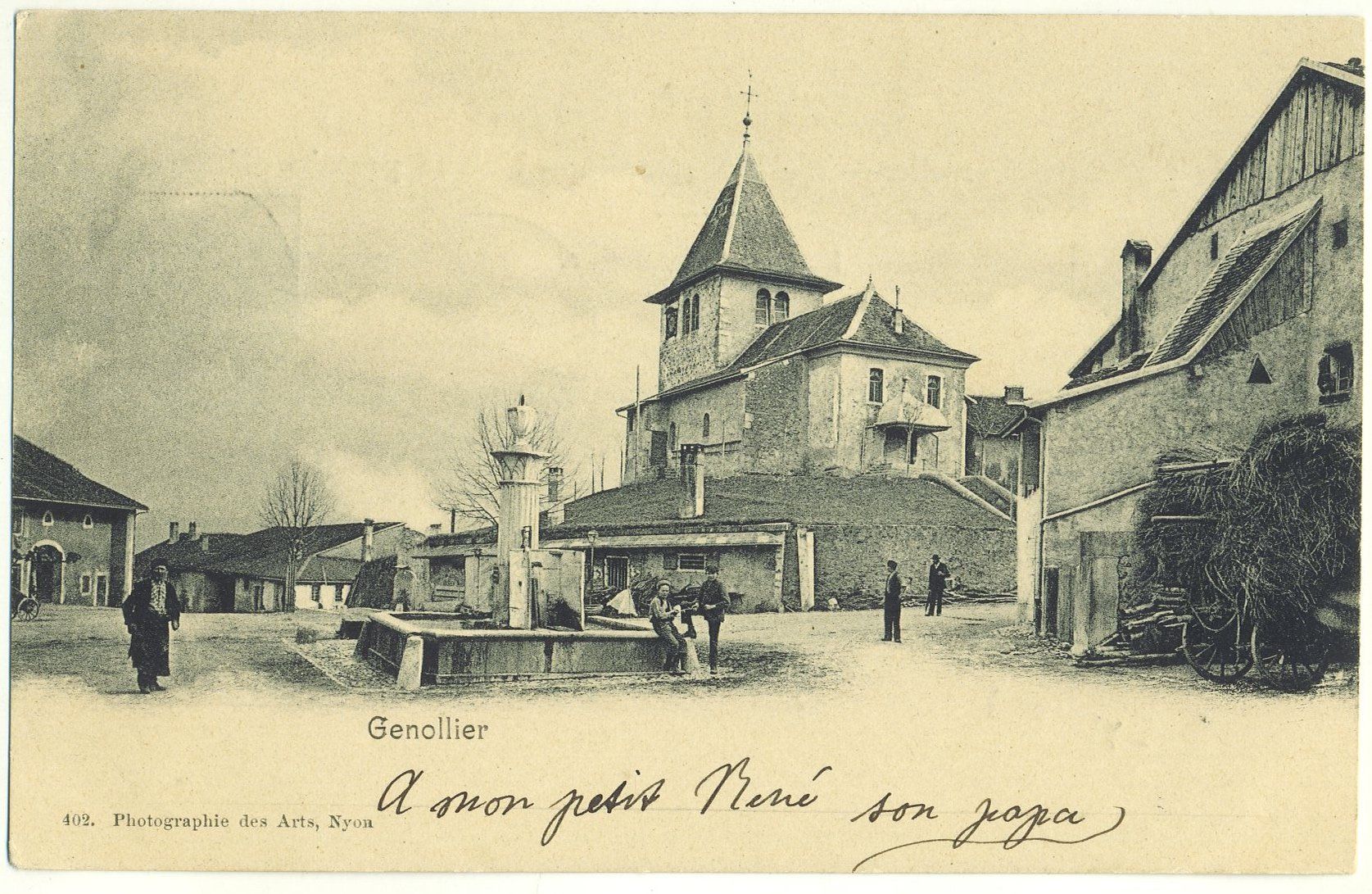 Ansichtskarten: Genollier  Vaud.1904 – Gebraucht aus Versoix von HELVETICA_1