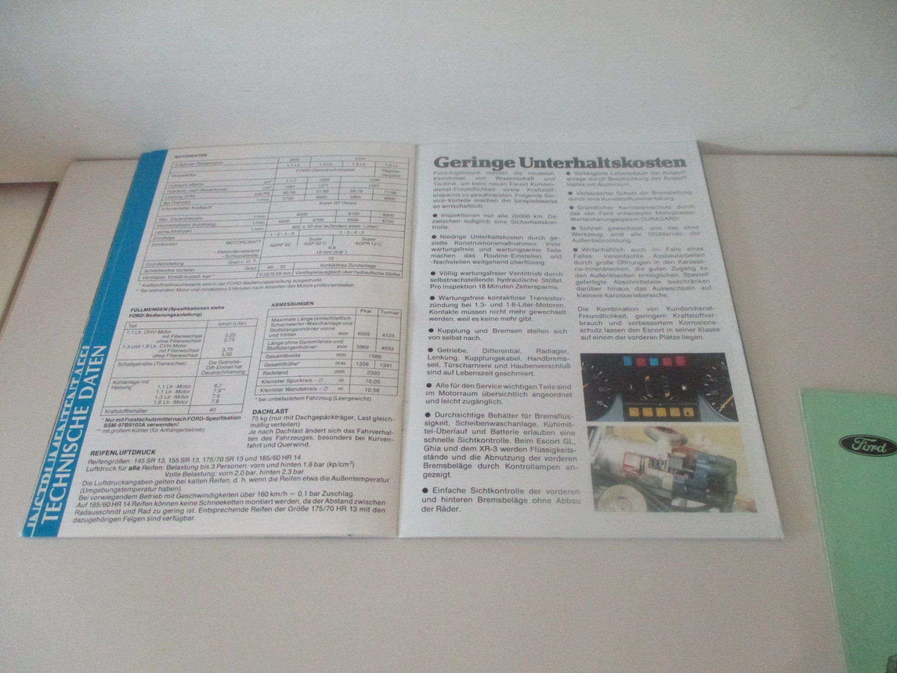 Ford Documenti: KURZANLEITUNG ESCORT XR3i – Usato da Langnau i. E. venduto da Superseven69 5