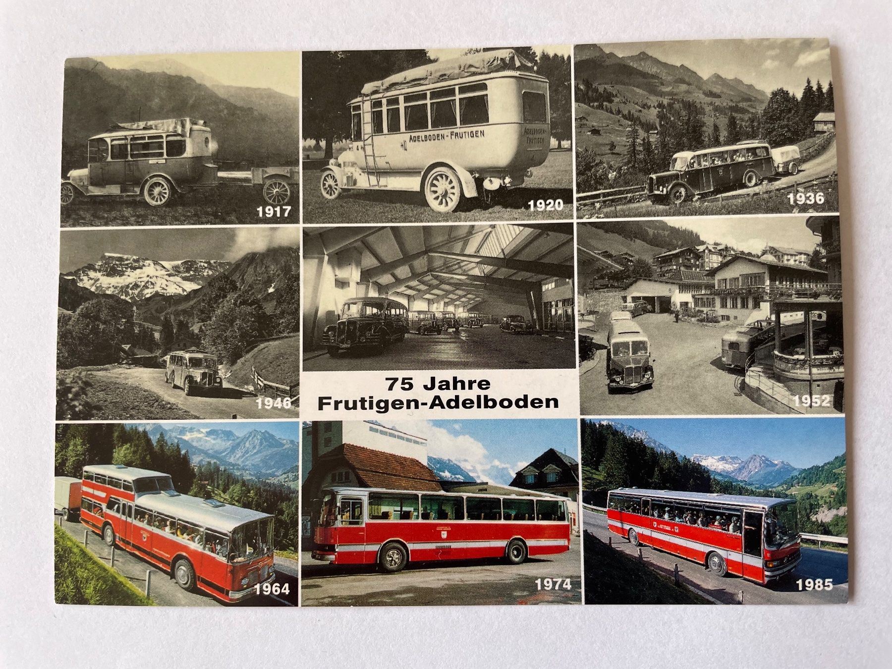 Cartoline postali: 75 Jahre Postautoverkehr Frutigen Adelboden – Nuovo (secondo la descrizione) da Lohn-Ammannsegg venduto da elch_55