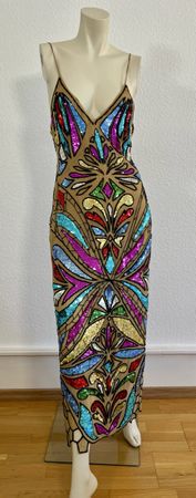 Wunderschönes Seidenkleid mit Pailletten, Grösse S 👗✨