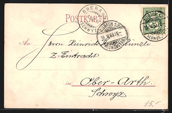 Cartoline postali: Litho Zürich, Teilansicht mit Kirche un – Usato da Berlin venduto da bartko-reher 1