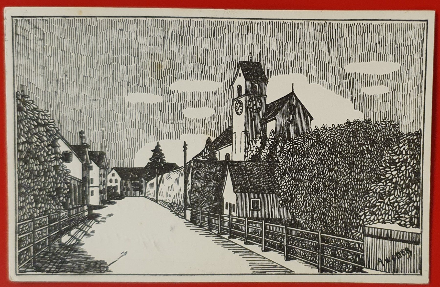 Cartoline postali: Rüti 1922 - Kirche – Usato da Kreuzlingen venduto da Rschweiz1