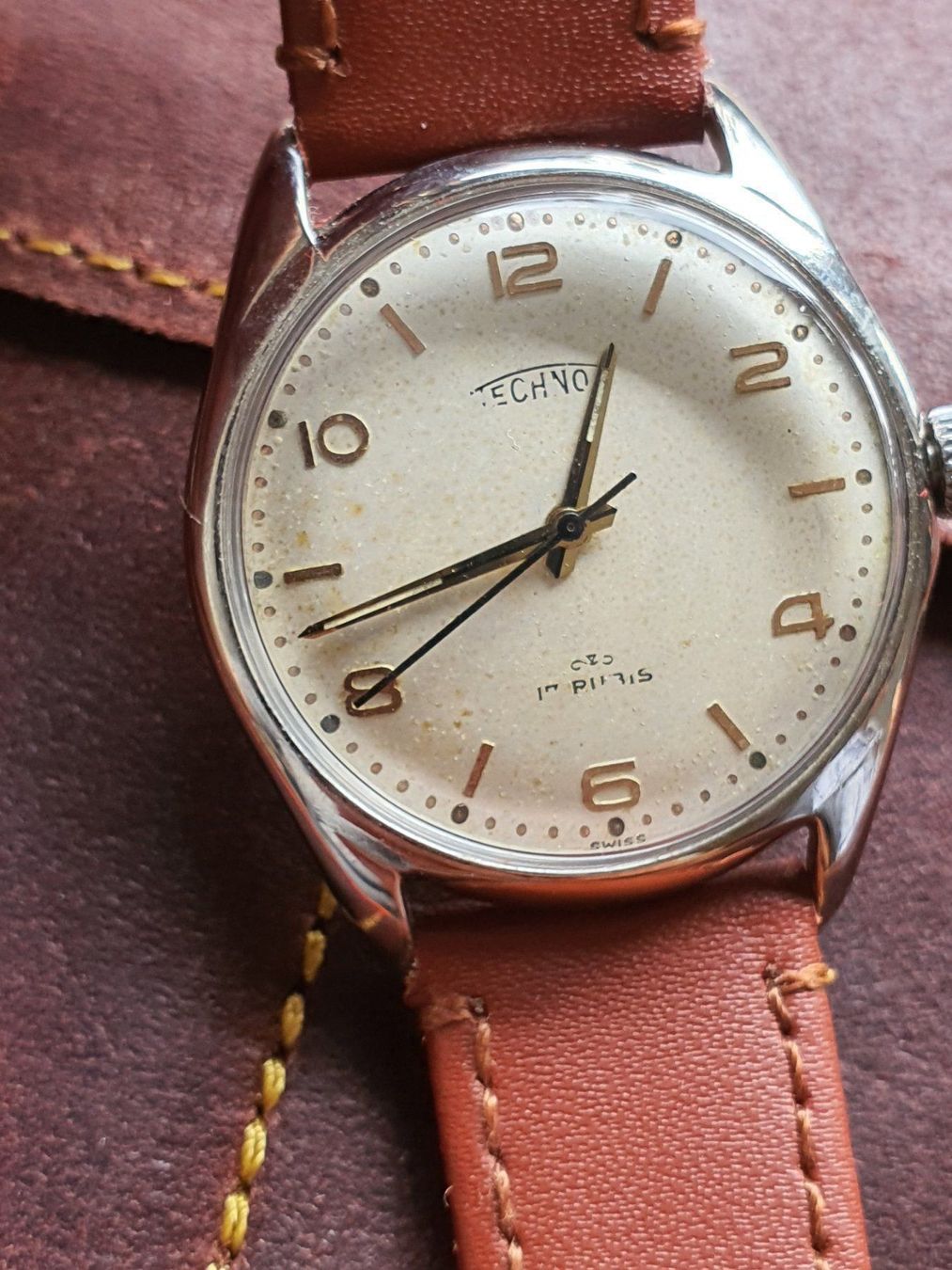 Orologi: Technos 17 Rubis Handaufzug AZ035 – Usato da Uster venduto da Allezeit 6