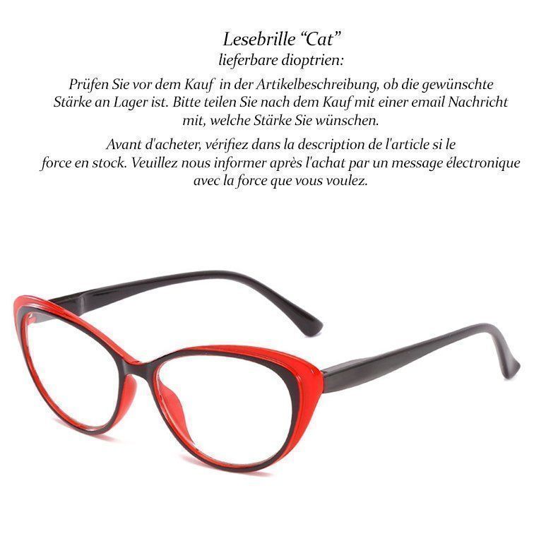 Occhiali & Lenti: Lesebrille Cat - lieferbar sind: +1.0 +1.5 +3.5 – Nuovo e nell'imballaggio originale da Pfäffikon SZ venduto da ANNAPURNA8091