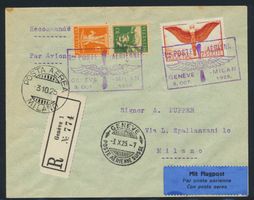 Flugbrief Genève-Milano 1925