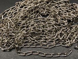 Gliederkette Chromfarben  (16 x 7mm) / 2mm / 5m Lang