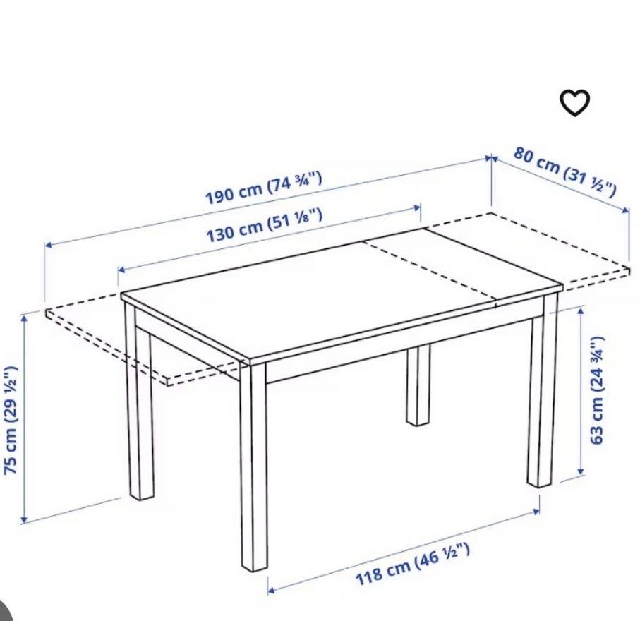 Ikea Ensemble table et chaises: Extendable Dining Table with 4 Chairs Black Wood Set – D'occasion à Niederwil SG par leg_s6lw 1
