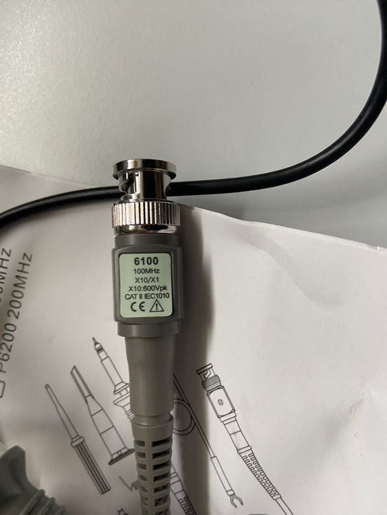 Oszilloskop-Sondenadapter, kompatibel mit DSOTC2 TC3, mit 100 MHz Frequenz und stabiler Positionierhülse für präzise Signalprüfung (B
