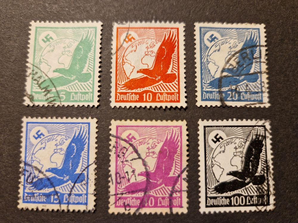 Alte Deutsche Luftpost Briefmarken, 6er Set, Top Zustand! (Gebraucht ...