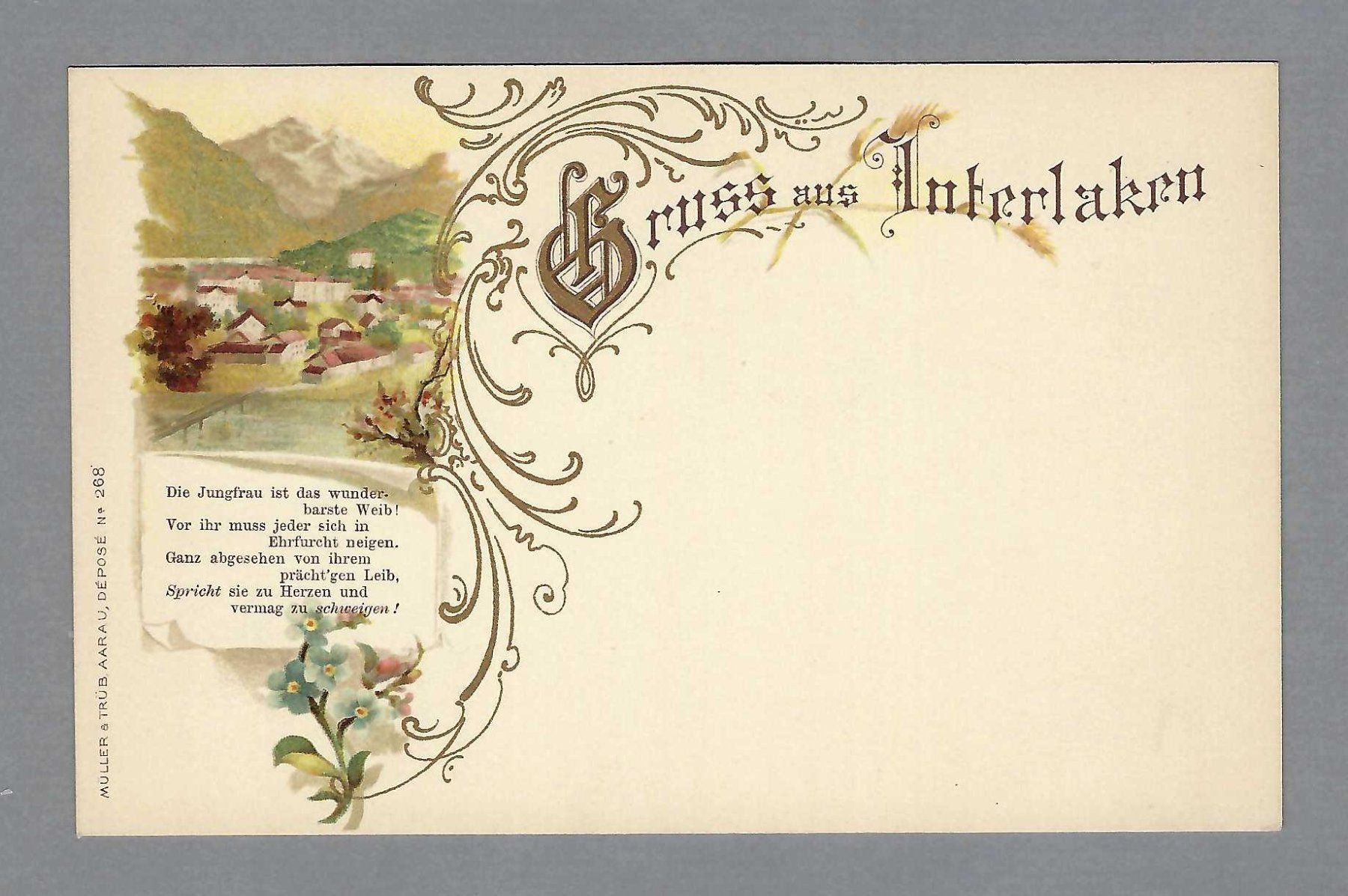 Cartoline postali: INTERLAKEN, *, LITO – Usato da Pura venduto da ulisse1957