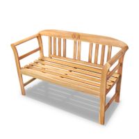 2-Sitzer Gartenbank aus geöltem Akazienholz Bank Holzbank