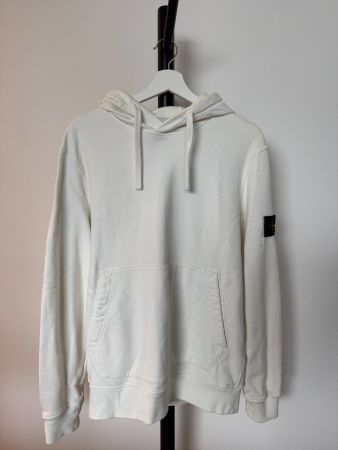 Stone Island Hoodie Gr. L - Weiss, Original mit Badge