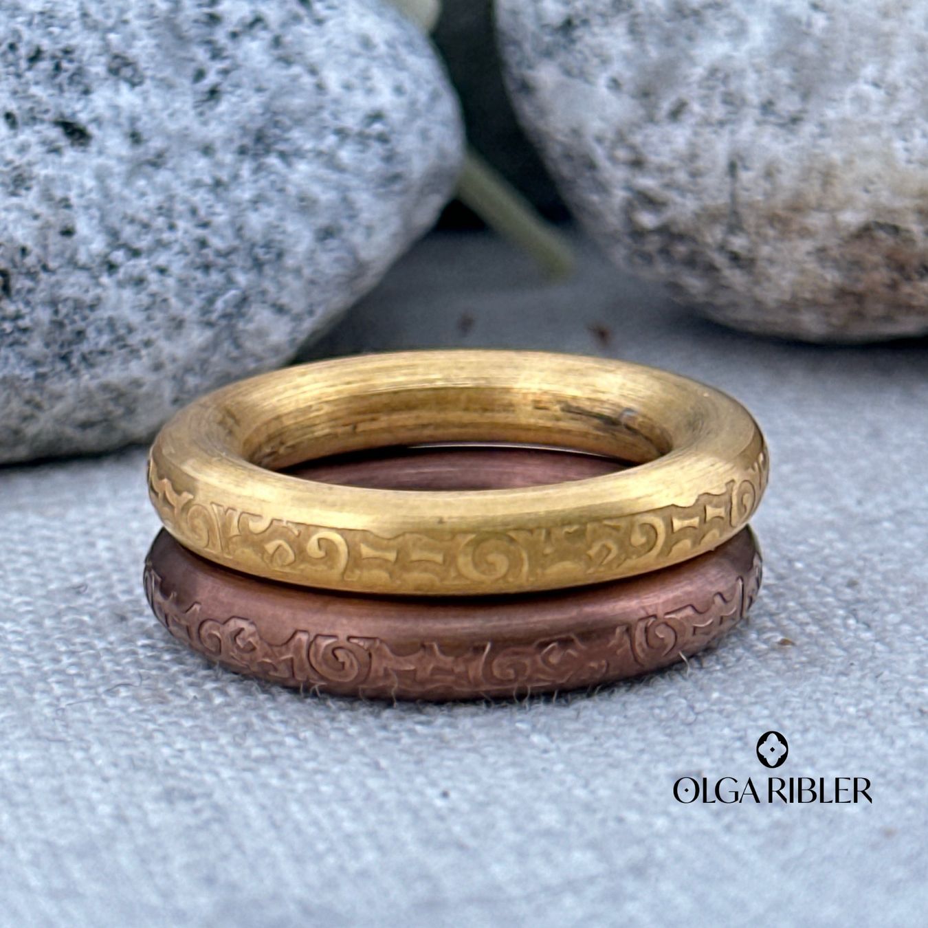Olga Ribler Anelli: 2er Set Ringe, Edelstahl – Nuovo (secondo la descrizione) da Luzern venduto da MonikaS03 1
