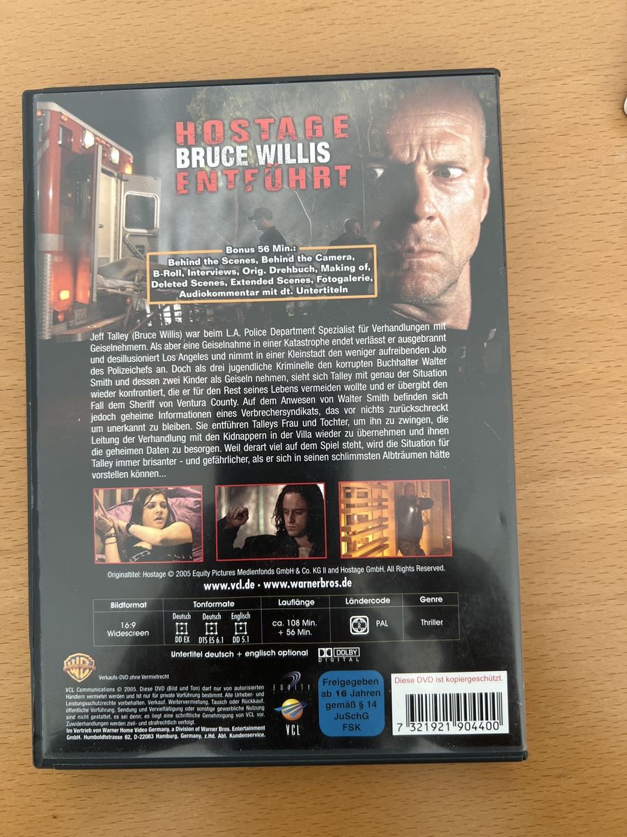 Tutti i DVDs: Hostage - Entführt - Bruce Willis DVD – Usato da windisch venduto da meisterkingremo 1