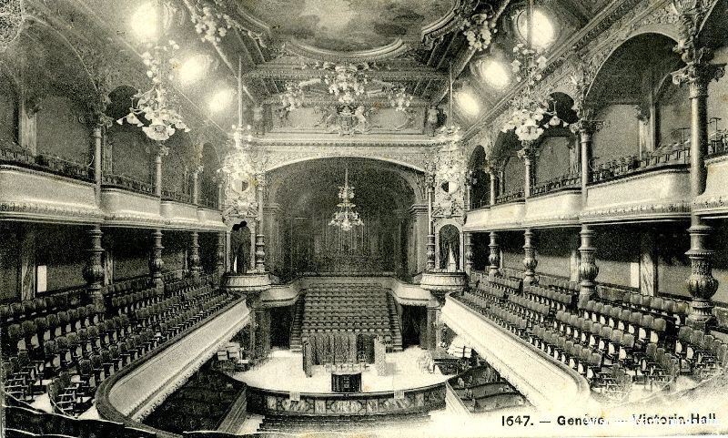 Cartoline postali: Genève - Victoria-Hall + 1910 – Usato da Emmenbrücke venduto da teestube