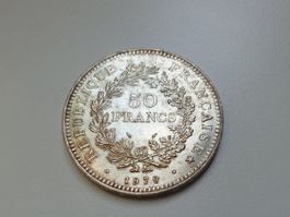 🇫🇷 France 50 Francs 1979 UNC **Silver 30g .900**