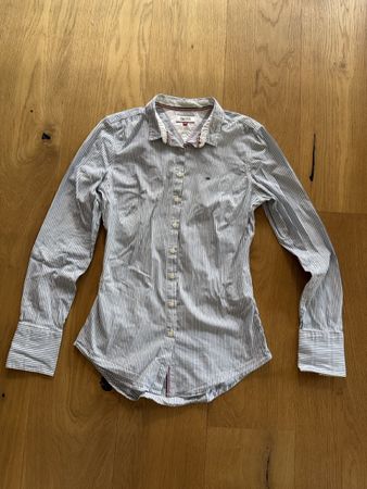 Vintage Hilfiger Denim Bluse gestreift Grösse XS