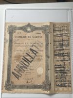 Comune di Varese 4% Darlehensurkunde 270.000 Lire(I33)