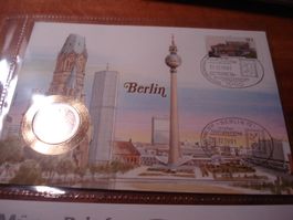 Deutschland Münzbrief Berlin, mit 5 Mark-Münze 1976