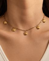 Handgefertigter Choker Edelstahl vergoldet Apfel Snow White