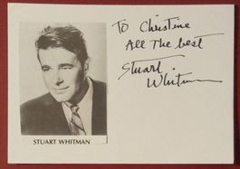 Stuart Whitman 1928-2020 Autogramm signiert Karte 10x15cm