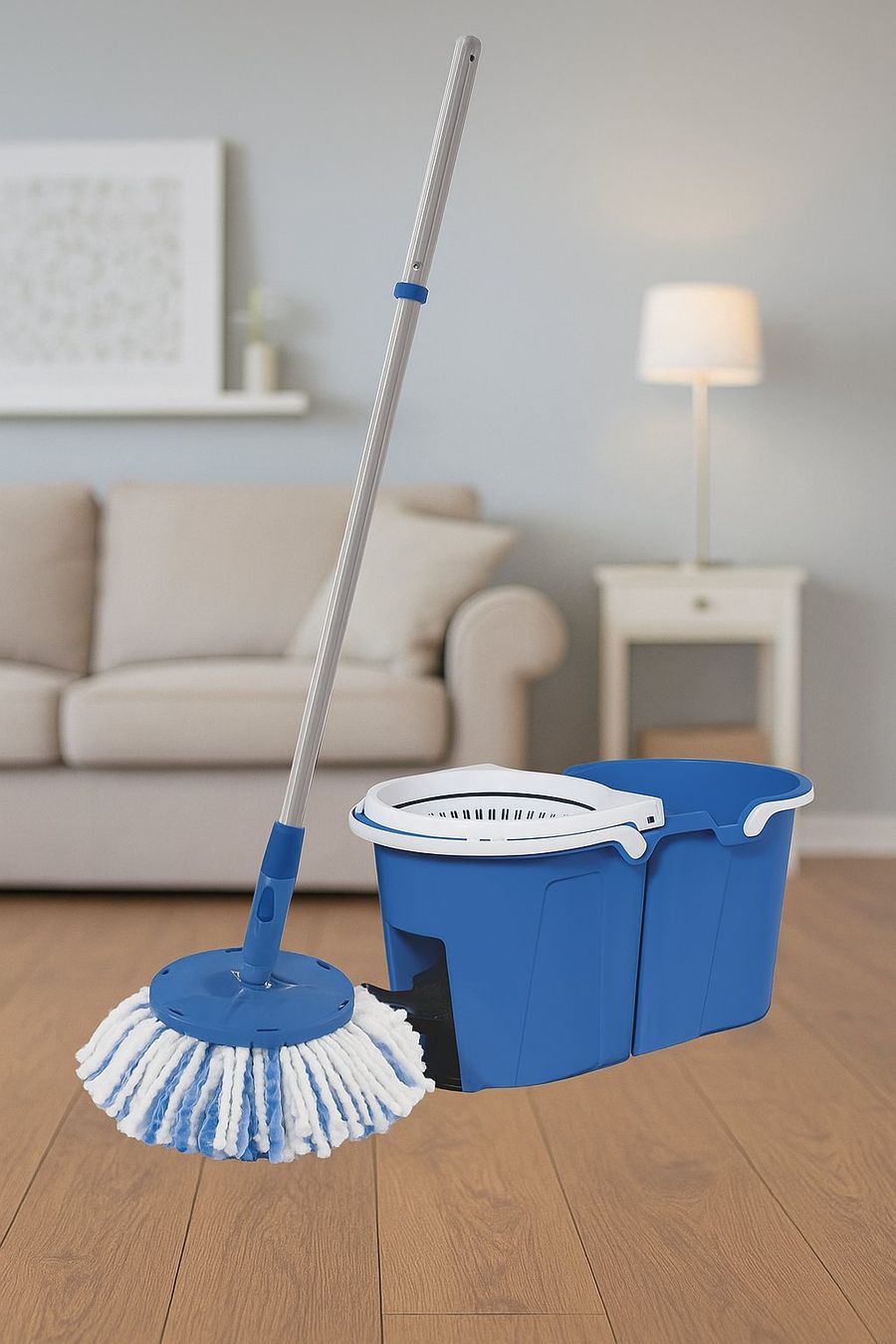 Sonstiges für Haushalt & Wohnen: Wischmop 2 Kammer Filtersystem Mops Wischen Eimer 360° – Neu und originalverpackt aus Koppigen von Bracher_Mail-House 1