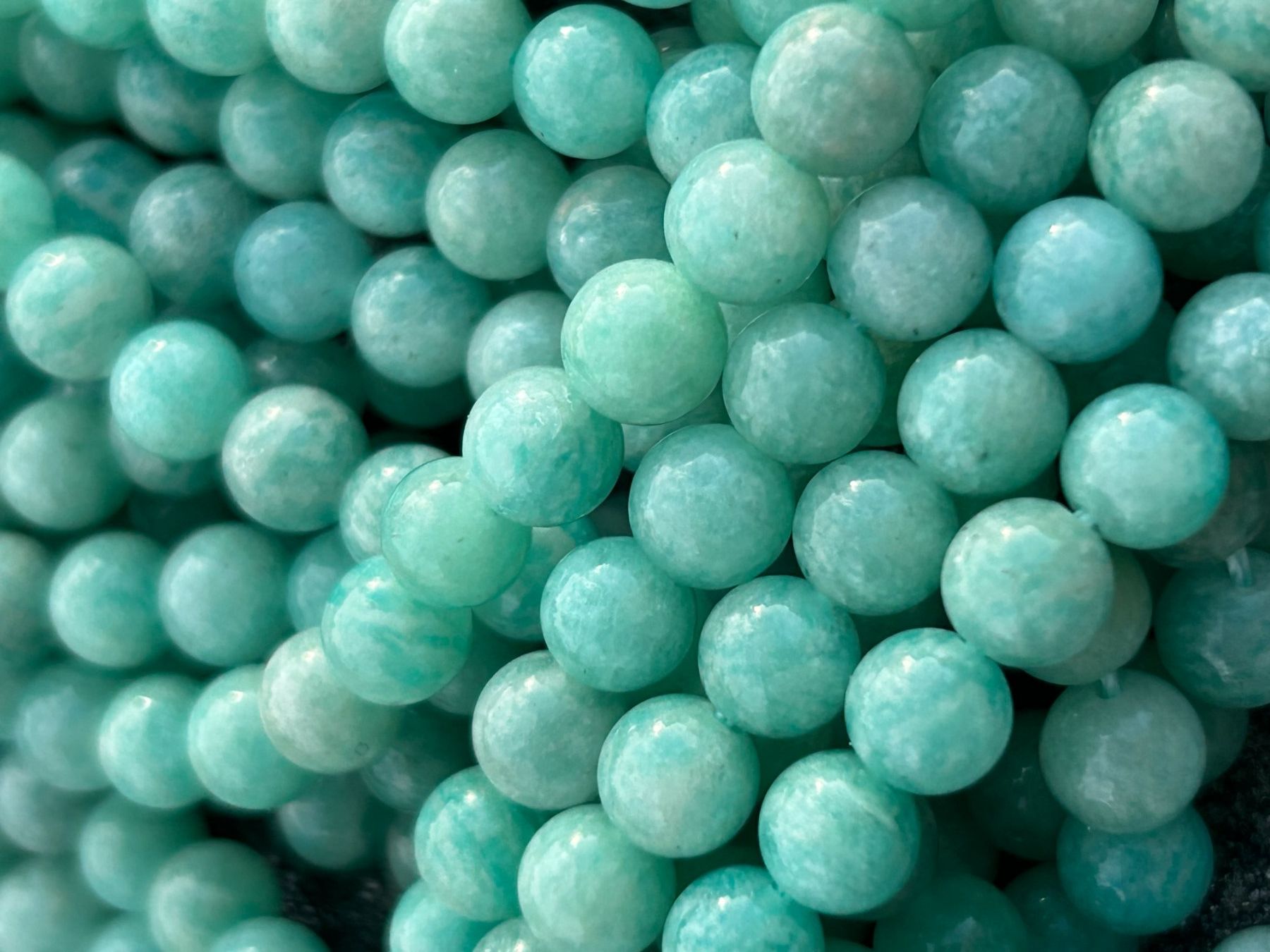 Pierres précieuses: Strang echte amazonite level 1 beads 6 mm – Neuf avec emballage d'origine à Niederrohrdorf par Ytobi