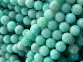 Strang echte amazonite level 1 beads 6 mm